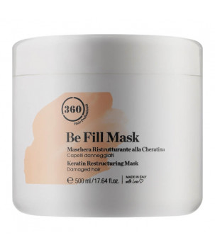 Живильна маска для сухого й пошкодженого волосся з кератином Damaged Hair Restructuring Mask 360 Be Fill, 500