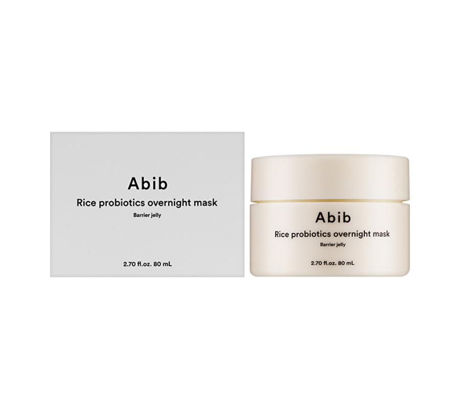 ABIB Rice Probiotics Overnight Mask Barrier Jelly — нічна маска для обличчя, 80 мл