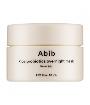 Нічна маска для обличчя з пробіотиками Rice Probiotics Overnight Mask Barrier Jelly ABIB, 80 мл