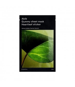 Заспокійлива тканинна маска для обличчя з екстрактом хауттюйнії Gummy Sheet Mask Heartleaf Sticker ABIB, 1 шт