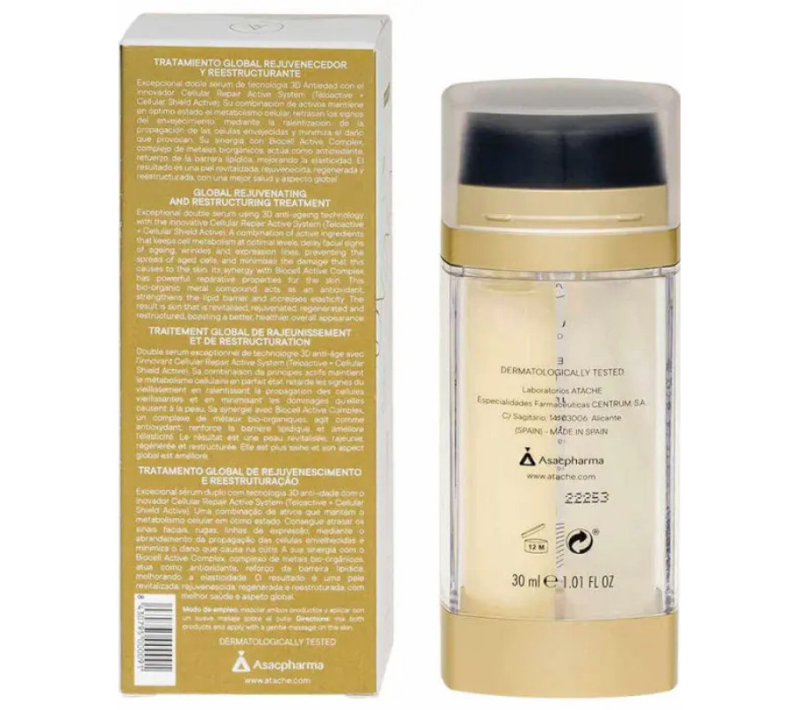 Подвійна сироватка для інтенсивного омолодження Excellence Cellular Bio- Repair Double Serum ATACHE, 30 мл