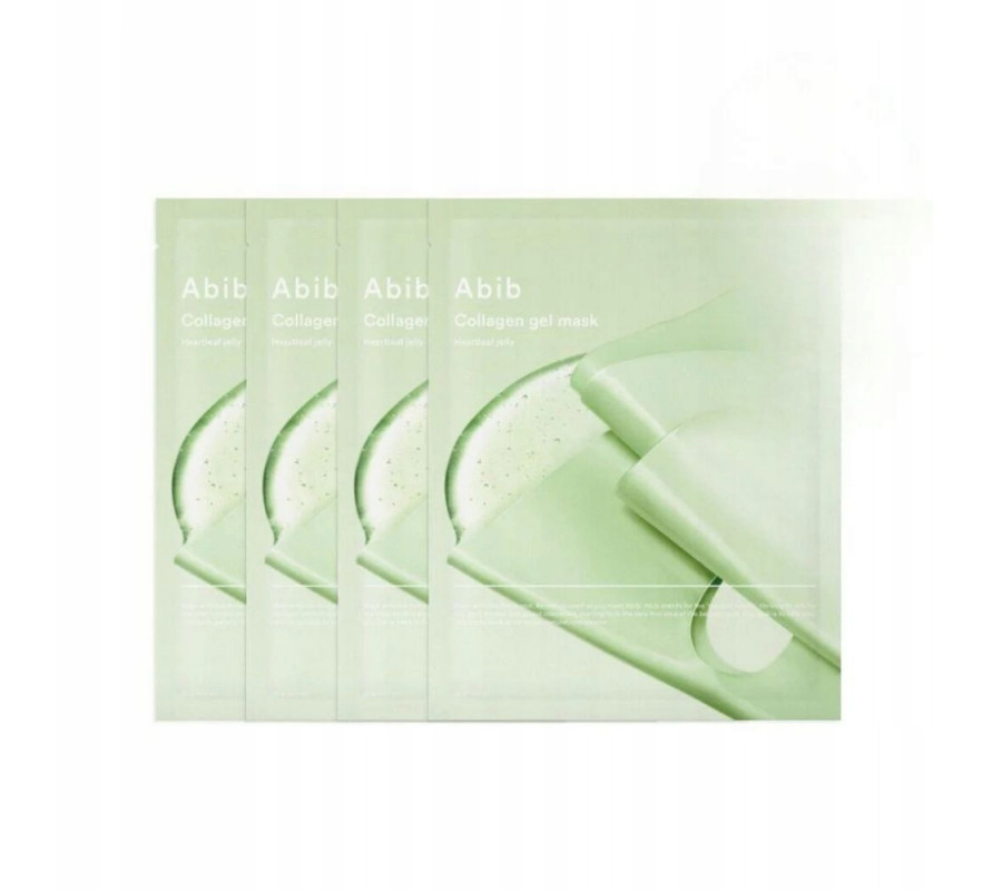 Abib Набір гідрогелевих масок для заспокоєння чутливої шкіри Collagen Gel Mask Heartleaf Jelly PACK
