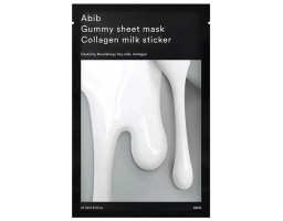 Зволожуюча тканинна маска із молочним протеїном Gummy Sheet Mask Collagen Milk Sticker Abib, 10 шт
