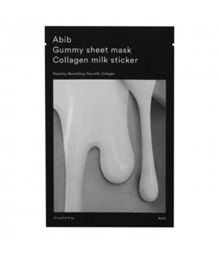 Зволожуюча тканинна маска із молочним протеїном Gummy Sheet Mask Collagen Milk ABIB, 27 мл