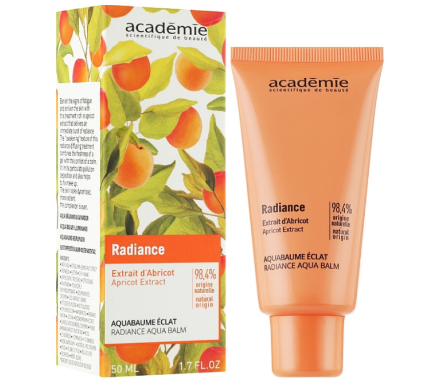 Бальзам для обличчя з абрикосовим екстрактом Radiance Aqua Balm Eclat 98.4% Natural Ingredients Academie, 50 м