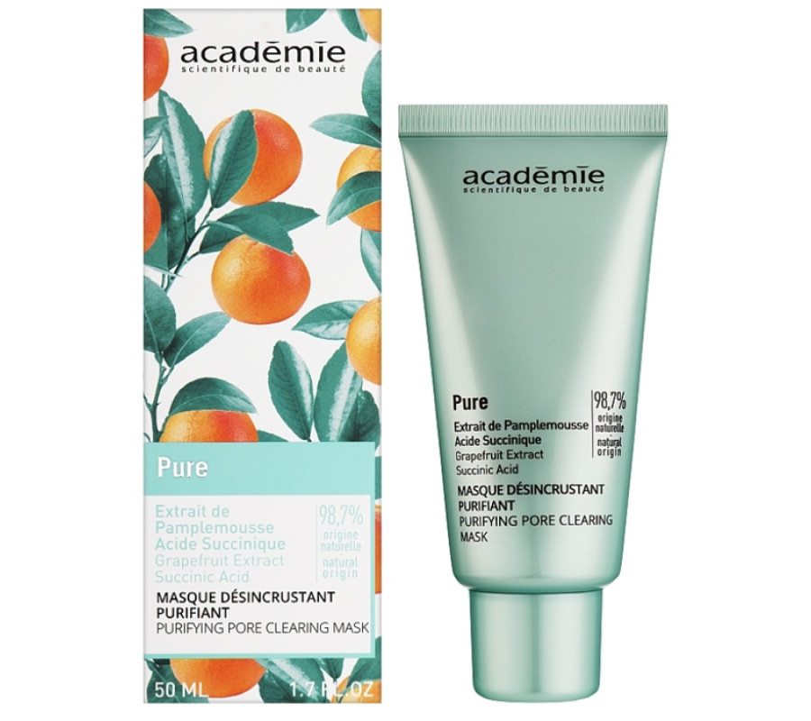 Маска для очищения пор с экстрактом грейпфрута Pure Purifying Pore Clearing Mask Academie, 50 мл