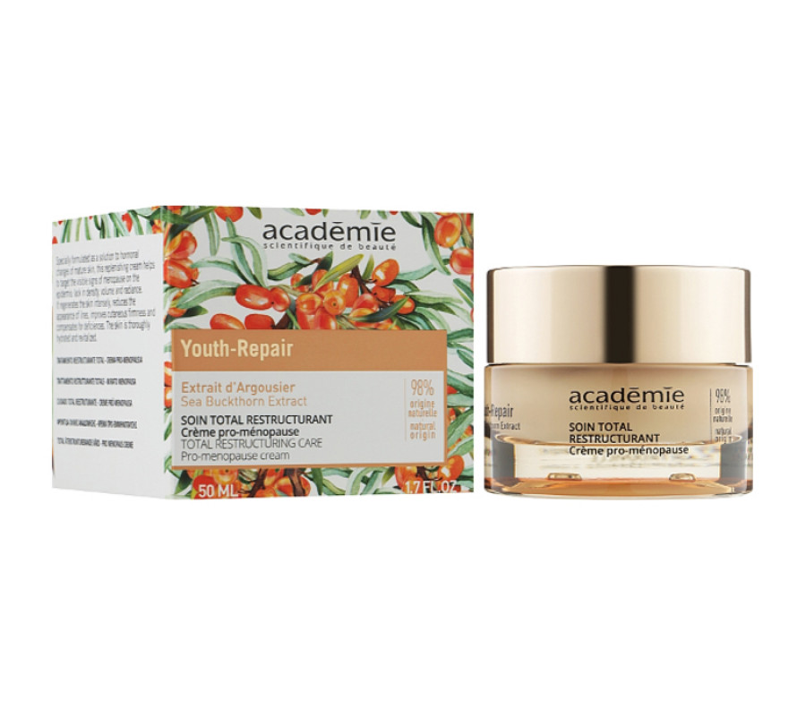 Восстанавливающий крем для лица с экстрактом облепихи Total Restructuring Care Cream Academie, 50 мл