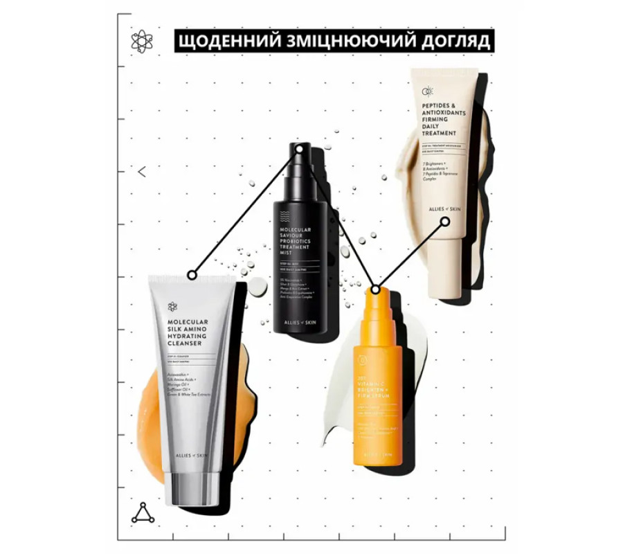 Засіб очищуючий Molecular Silk Amino Hydrating Cleanser Allies of Skin, 25 мл
