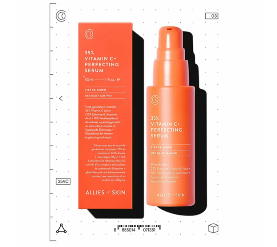 Сироватка з вітаміном С для обличчя 35% Vitamin C+ Perfecting Serum Allies of Skin, 30 мл