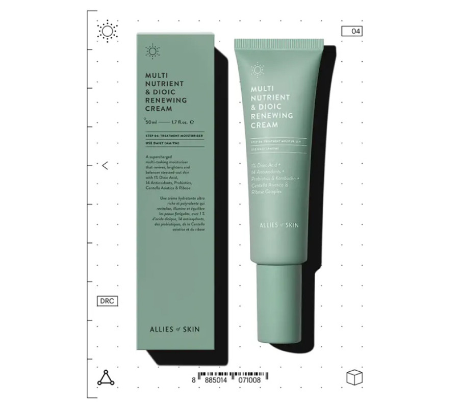 Дневной увлажняющий крем для лица Multi Nutrient + Dioic Renewing Cream Allies of Skin, 50 мл