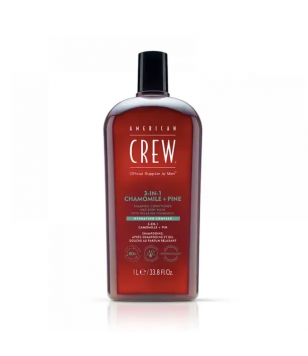American Crew Засіб 3 в 1 Official Supplier To Men 3 In 1 Chamomile + Pine Shampoo Conditioner And Body Wash,
