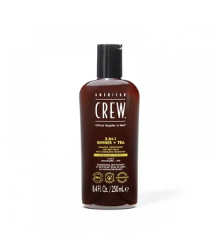 American Crew Засіб 3 в 1 Official Supplier To Men 3 In 1 Ginger Tea Shampoo Conditioner And Body Wash, 250 мл