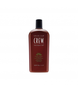 American Crew Засіб 3 в 1 Tea Tree 3-in-1 Shampoo, Conditioner and Body Wash, 1000 мл