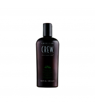 American Crew Засіб 3 в 1 Tea Tree 3-in-1 Shampoo, Conditioner and Body Wash, 250 мл