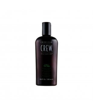 American Crew Засіб 3 в 1 Tea Tree 3-in-1 Shampoo, Conditioner and Body Wash, 250 мл