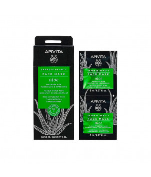 Apivita Зволожувальна маска з алое Moisturizing Mask (міні), 2x8 мл
