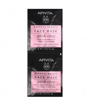 Apivita Маска делікатного очищення з рожевою глиною (міні) Gentle Cleansing Mask, 2x8 мл
