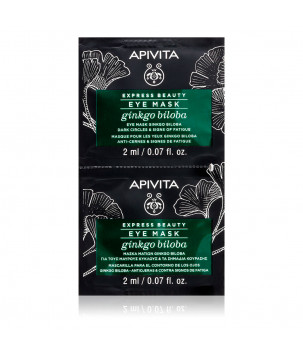 Apivita Маска проти набряків і темних кіл з гінкго білоба Circles Dark and Eye-Puffiness Mask, 2x2 мл