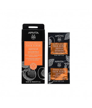 Apivita Скраб для обличчя з абрикосою Express Beauty Face Scrub Apricot, 2x8 мл