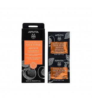 Apivita Скраб для обличчя з абрикосою Express Beauty Face Scrub Apricot, 2x8 мл
