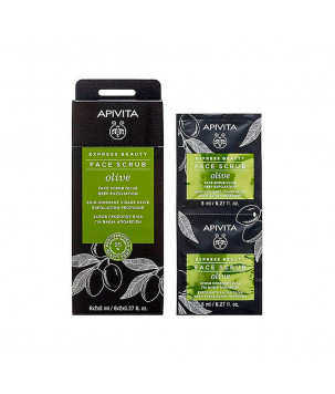 Apivita Скраб для обличчя з оливою Deep Exfoliating Face Scrub With Olive, 2x8 мл