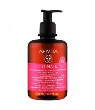 Apivita Делікатний очищувальний гель для інтимної гігієни з чайним деревом і прополісом Intimate, 300 мл