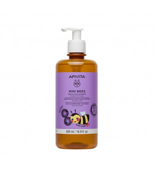 Apivita Нежный шампунь с черникой Mini Bees Gentle Kids Shampoo, 500 мл