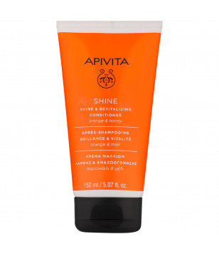 Apivita Кондиционер для всех типов волос, восстанавливающий силу и блеск, с апельсином и медом Shine