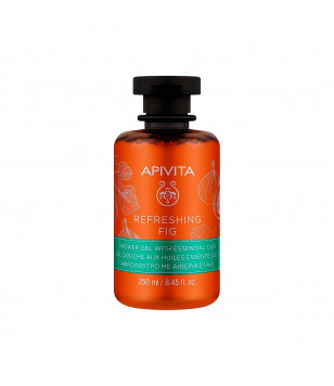 Apivita Гель для душу з ефірними маслами Refreshing Fig Shower Gel with Essential Oils, 250 мл