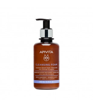 Apivita Очищающая кремовая пенка для лица и глаз 200 мл