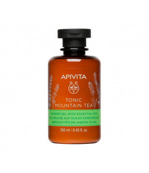 Apivita Гель для душа "Горный чай" с эфирными маслами Tonic Mountain Tea Shower Gel with Essential O