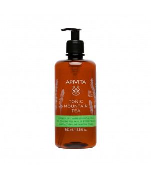 Apivita Гель для душу "Гірський чай" з ефірними оліями Tonic Mountain Tea Shower Gel with Essential Oils, 500