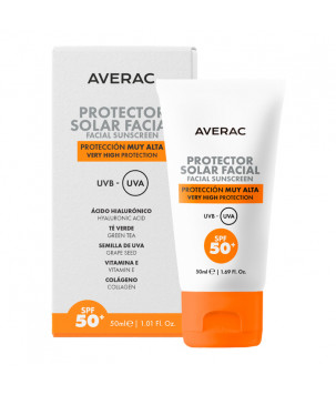 Сонцезахисний крем для обличчя SPF50+ Solar Facial Sunscreen Cream SPF50+ Averac, 50 мл