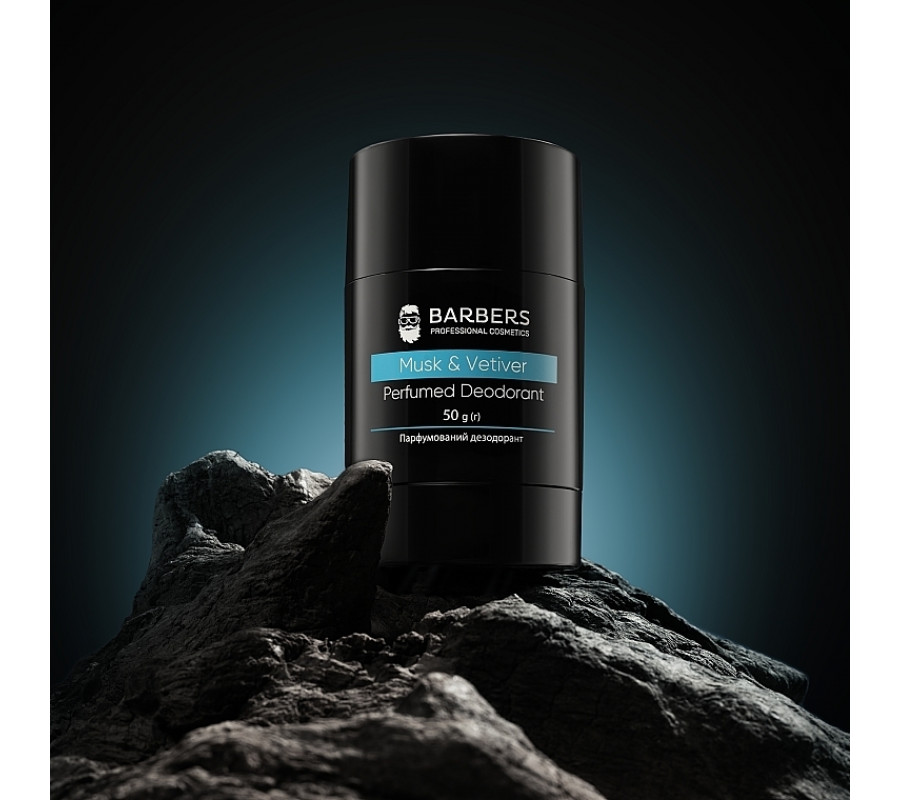 Barbers Musk & Vetiver — парфюмированный дезодорант, 50 г