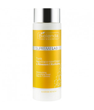 IS Supremelab Barrier Renew Заспокійливий та зволожуючий тонік з алое вера та куркумою Bielenda professional,