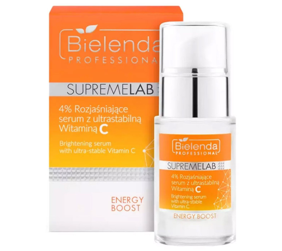 IS Supremelab Energy Boost Освітлююча сироватка зі стабільним вітаміном С Bielenda professional, 15 мл