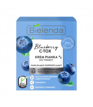 Bielenda Крем-пенка для лица Blueberry C-Tox увлажняющая и осветляющая, 40 г