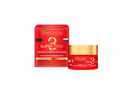 Bielenda Інтенсивно зволожуючий крем проти зморшок 40+ SUPER TRIO RETINOL, VIT C, COLLAGEN день/ніч, 50 мл