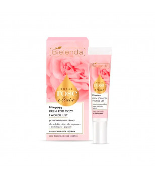 Bielenda Крем-ліфтинг проти зморшок під очима та навколо губ ROYAL ROSE ELIXIR, 15 мл