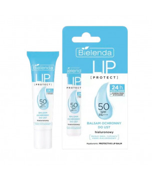 Bielenda Бальзам для губ LIP PROTECT SPF 50 з гіалуроновою кислотою, захисний, 10 г