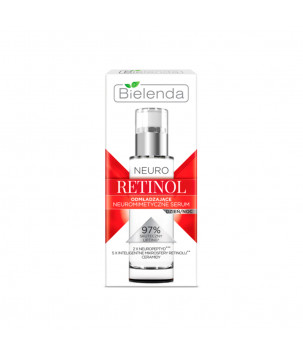 Bielenda Сироватка для обличчя Neuro Retinol нейроміметична омолоджуюча проти зморшок день/ніч, 30 мл