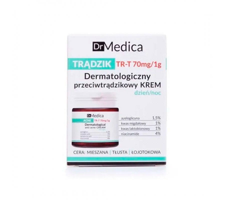 Bielenda Крем для обличчя Dr Medica Acne дерматологічний денний/нічний проти акне, 50 мл