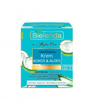 Bielenda Крем для обличчя Hydra Care зволожуючий Кокос та Алое для сухої та зневодненої шкіри, 50 мл