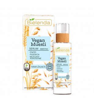 Bielenda Сыворотка для лица Vegan Muesli Увлажняющая овес, пшеница, кокосовое молоко, 30 мл
