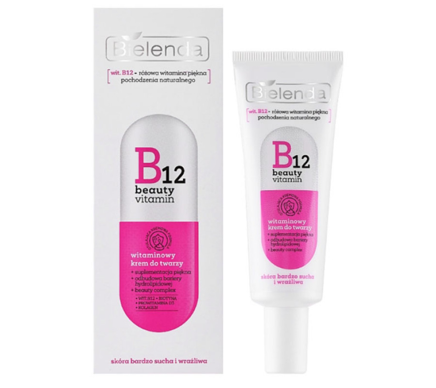 B12 BEAUTY VITAMIN Вітамінний крем для обличчя Bielenda, 50 мл