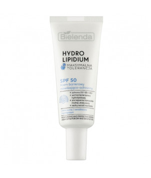 HYDROLIPIDUM MAXIMUM TOLERANCE Зволожуючий і захисний бар'єрний крем SPF50 Bielenda, 30 мл