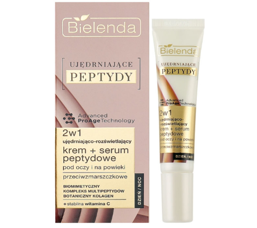 FIRMING PEPTIDES 2in1 Підтягуючий та освітлюючий крем проти зморшок + пептидна сироватка під очі та віки, 15 м