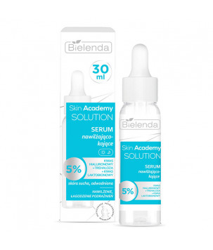 SKIN ACADEMY SOLUTION Зволожуюча і заспокійлива сироватка Bielenda, 30 мл