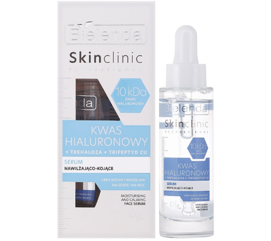 SKIN CLINIC PROFESSIONAL HYALURONIC ACID Зволожуюча та заспокійлива сироватка Bielenda, 30 мл