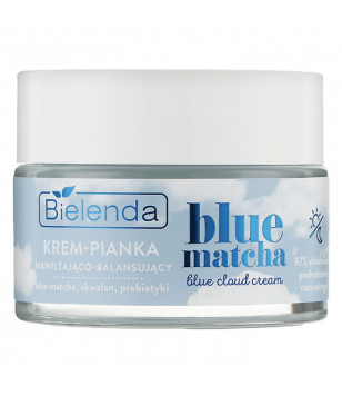 BLUE MATCHA blue cloud cream – крем – увлажняющая и балансирующая пенка Bielenda, 50 мл
